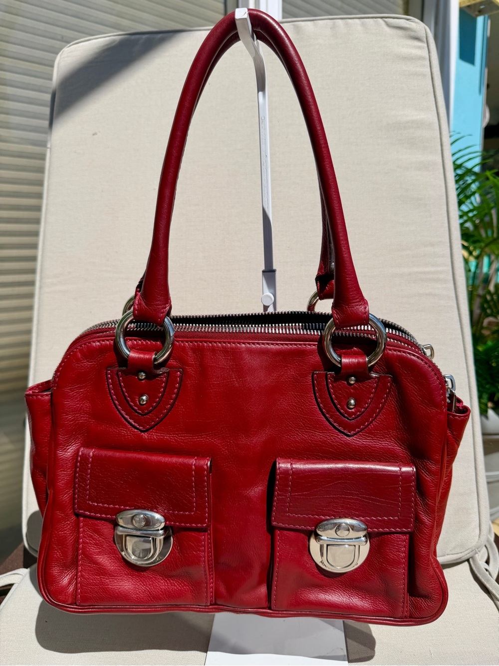 Marc Jacobs Vintage Red Leather Blake Satchel Bag Fall 2005